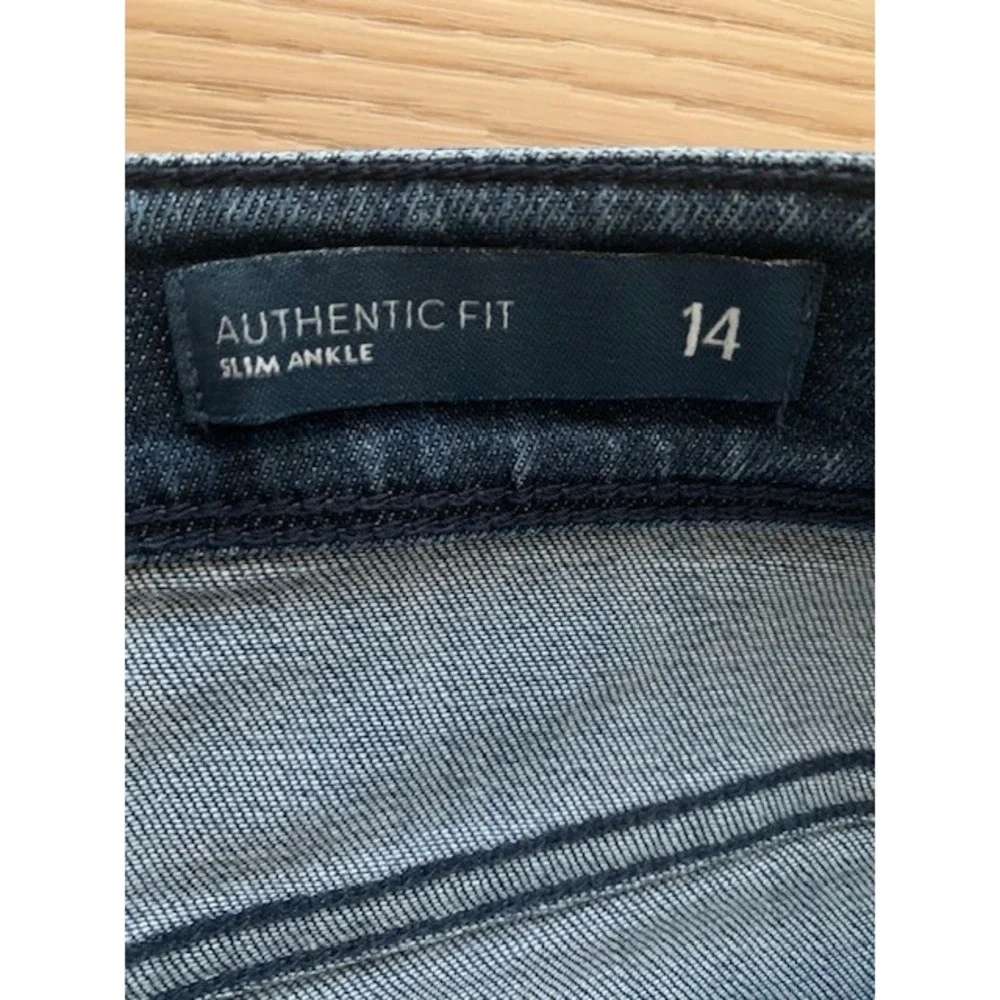 J.Jill Authentic Fit Slim Ankle Jeans Womens 14 Dark Wash Denim Stretch Pants